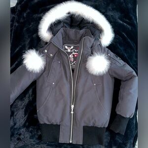 Moose Knuckle Original Debbie Bomber Jacket Fur Down filled (Size S)